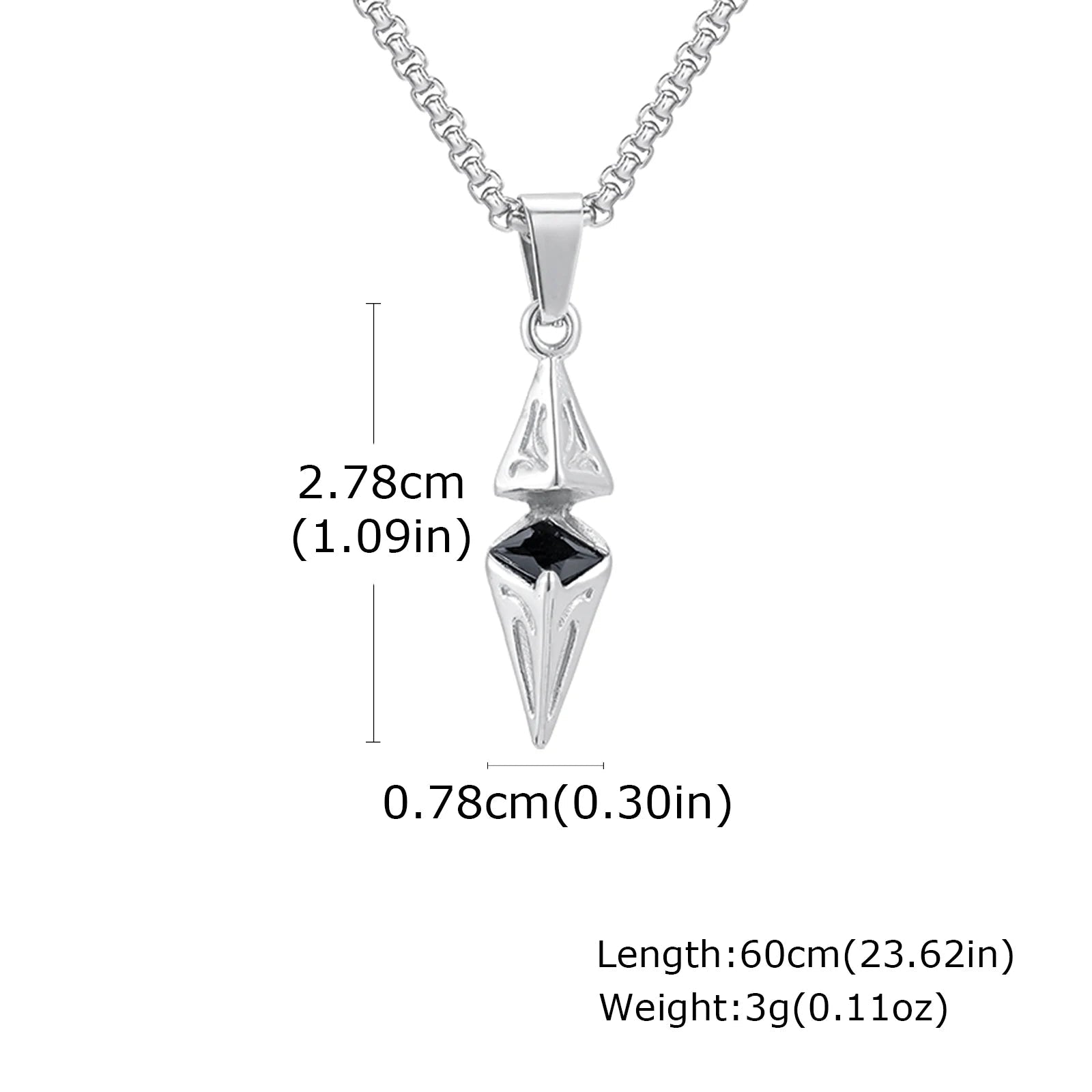 Modern Blue Stone Stainless Steel Necklace - ATLAS 1 - Techwear Store