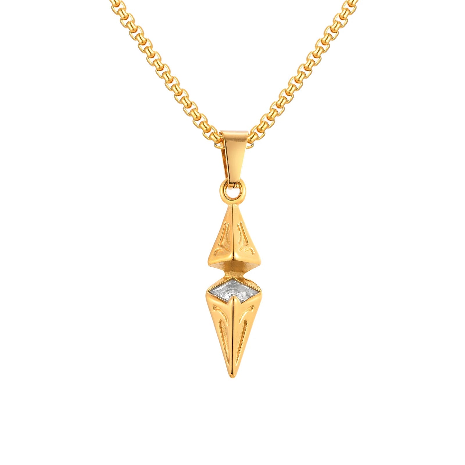 Modern Blue Stone Stainless Steel Necklace - ATLAS 1 - Techwear Store