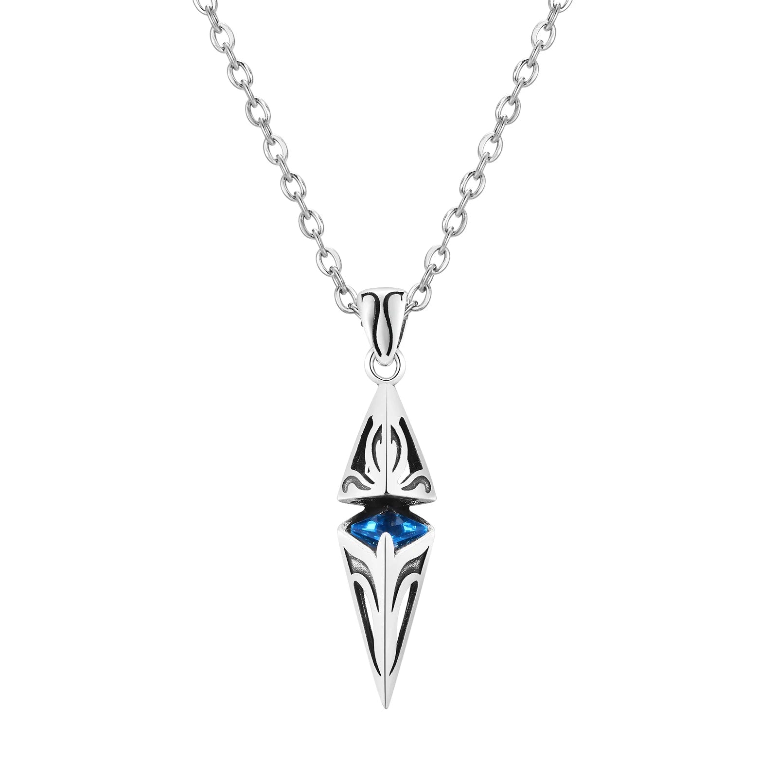 Modern Blue Stone Stainless Steel Necklace - ATLAS 1 - Techwear Store