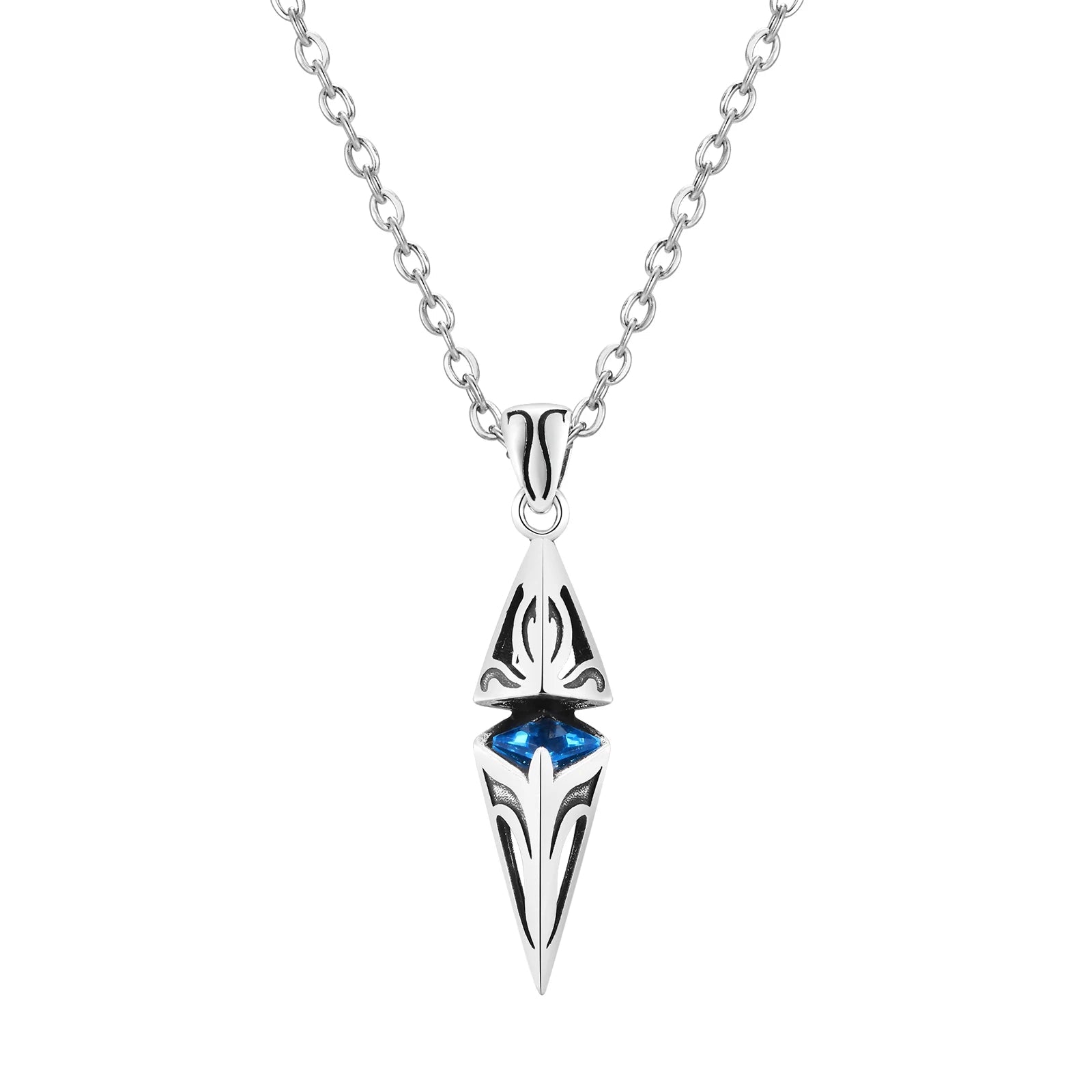 Modern Blue Stone Stainless Steel Necklace - ATLAS 1 - Techwear Store
