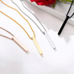 Modern Stainless Steel Pillar Pendant Necklace - ATLAS 1 - Techwear Store