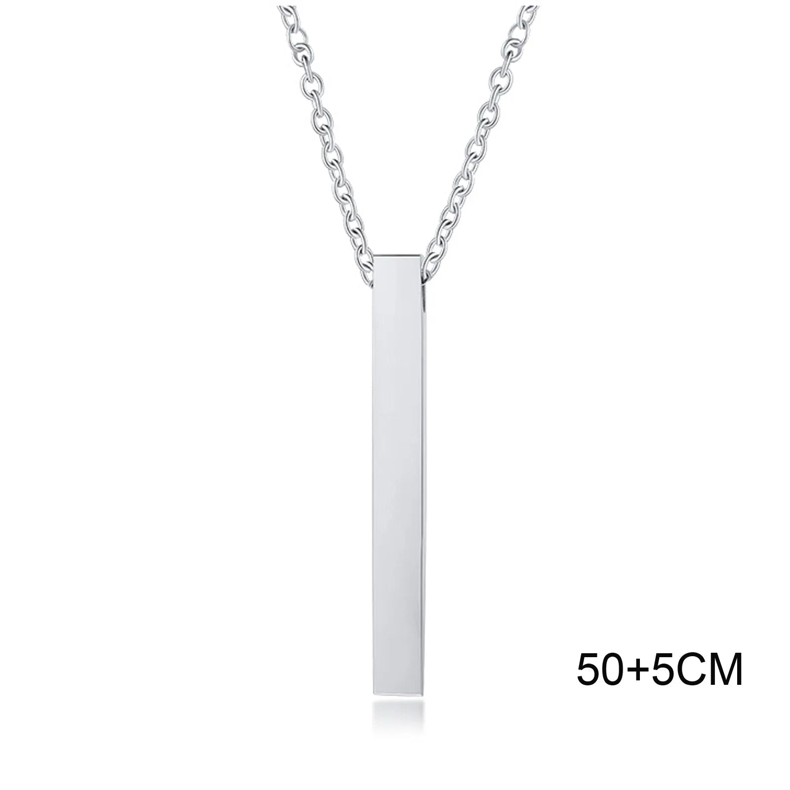 Modern Stainless Steel Pillar Pendant Necklace - ATLAS 1 - Techwear Store