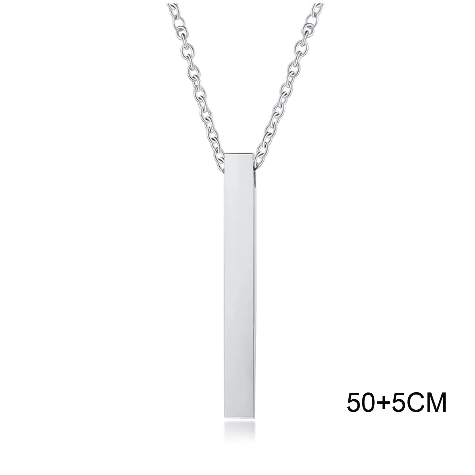 Modern Stainless Steel Pillar Pendant Necklace - ATLAS 1 - Techwear Store
