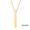 Modern Stainless Steel Pillar Pendant Necklace - ATLAS 1 - Techwear Store