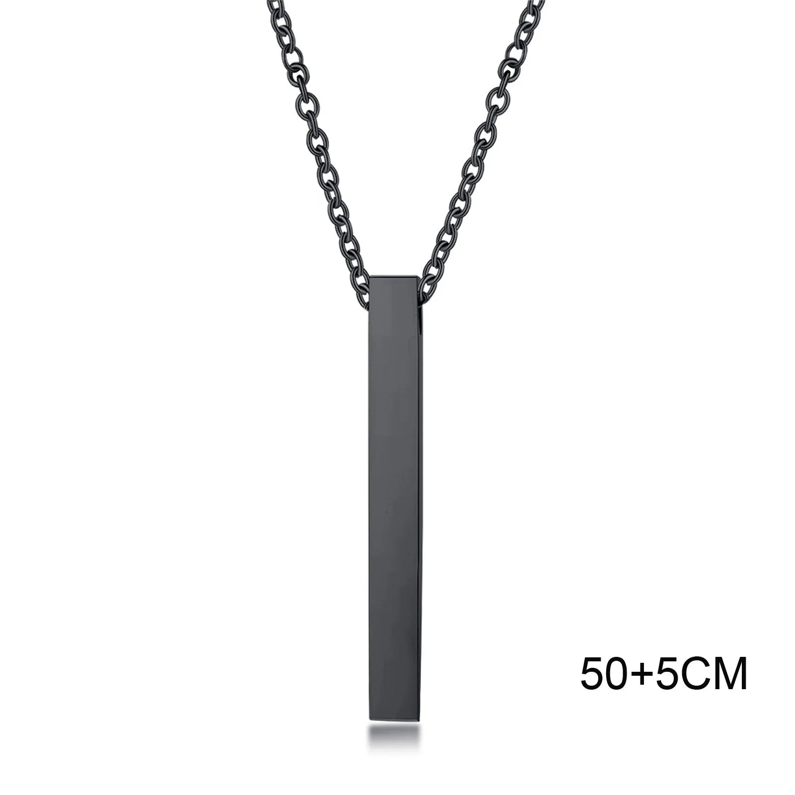 Modern Stainless Steel Pillar Pendant Necklace - ATLAS 1 - Techwear Store