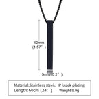 Modern Stainless Steel Pillar Pendant Necklace - ATLAS 1 - Techwear Store