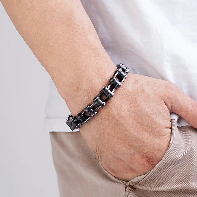Mountain Bike Chain Bracelet Stainless Steel - ATLAS 1