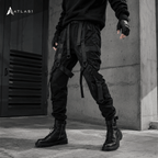 Multi Ribbon Punk Techwear Cargo Pants - ATLAS 1