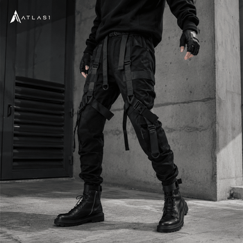 Multi Ribbon Punk Techwear Cargo Pants