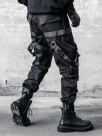 Multi Ribbon Punk Techwear Cargo Pants - ATLAS 1