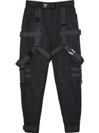 Multi Ribbon Punk Techwear Cargo Pants - ATLAS 1