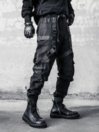 Multi Ribbon Punk Techwear Cargo Pants - ATLAS 1