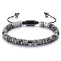 Natural Stone Flat Bead Adjustable Bracelet - ATLAS 1