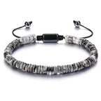 Natural Stone Flat Bead Adjustable Bracelet - ATLAS 1