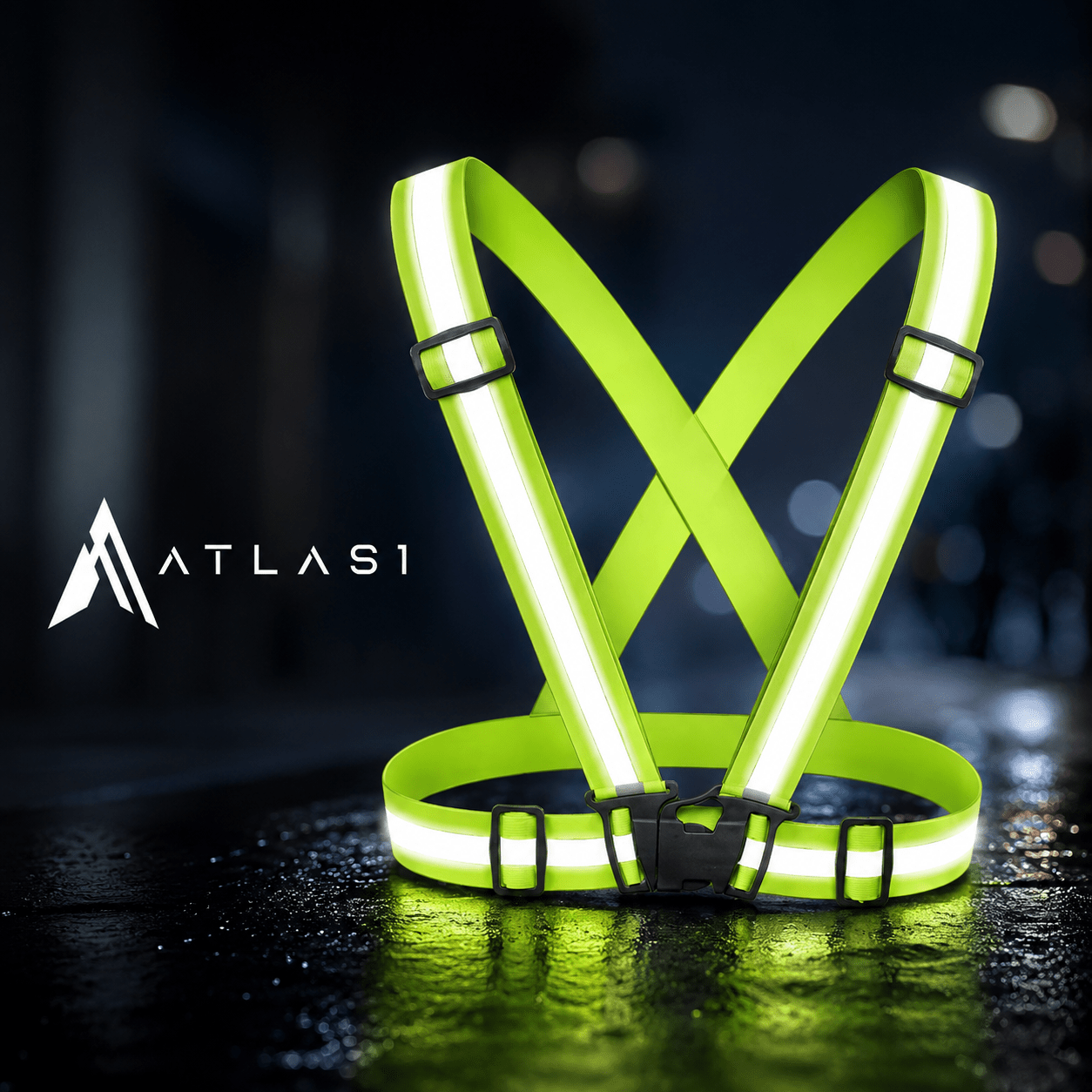 Neon Color Reflective Stripes Techwear Harness - ATLAS 1