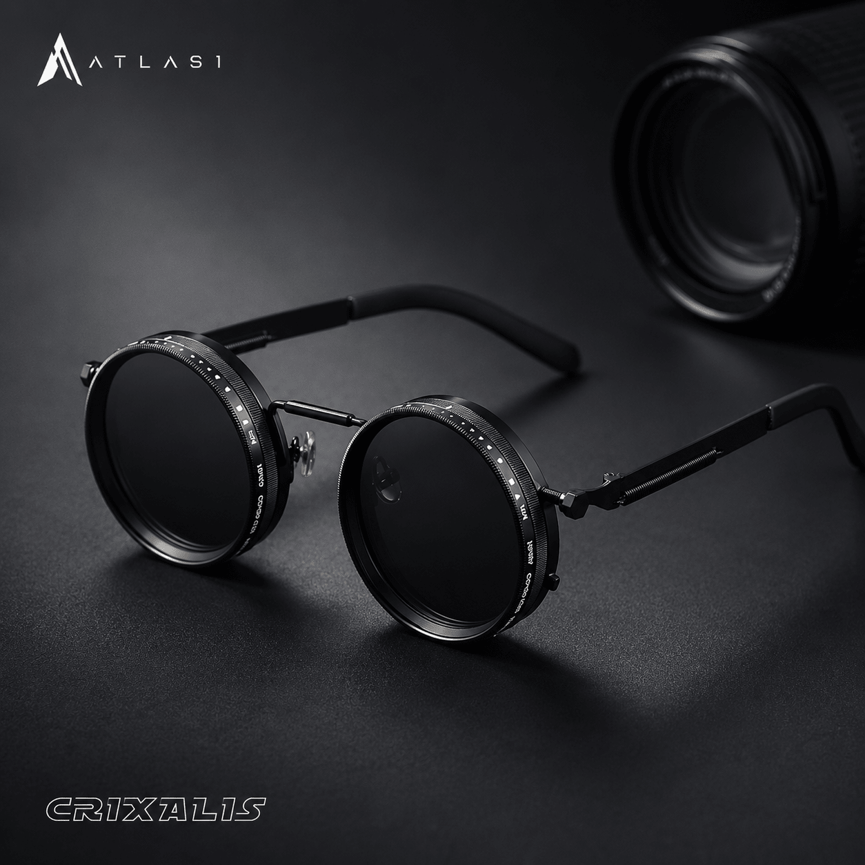 Noir™ — Adjustable Polarized Round Sunglasses - ATLAS 1