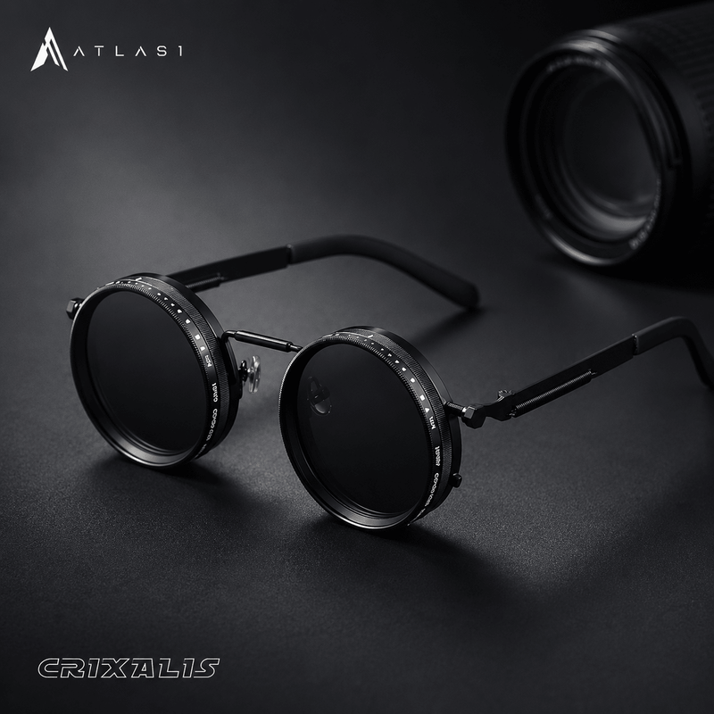Noir™ — Adjustable Polarized Round Sunglasses - ATLAS 1