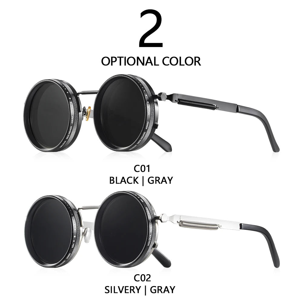 Noir™ — Adjustable Polarized Round Sunglasses - ATLAS 1