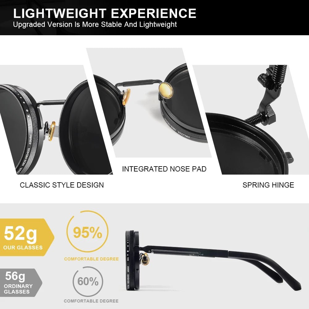 Noir™ — Adjustable Polarized Round Sunglasses - ATLAS 1