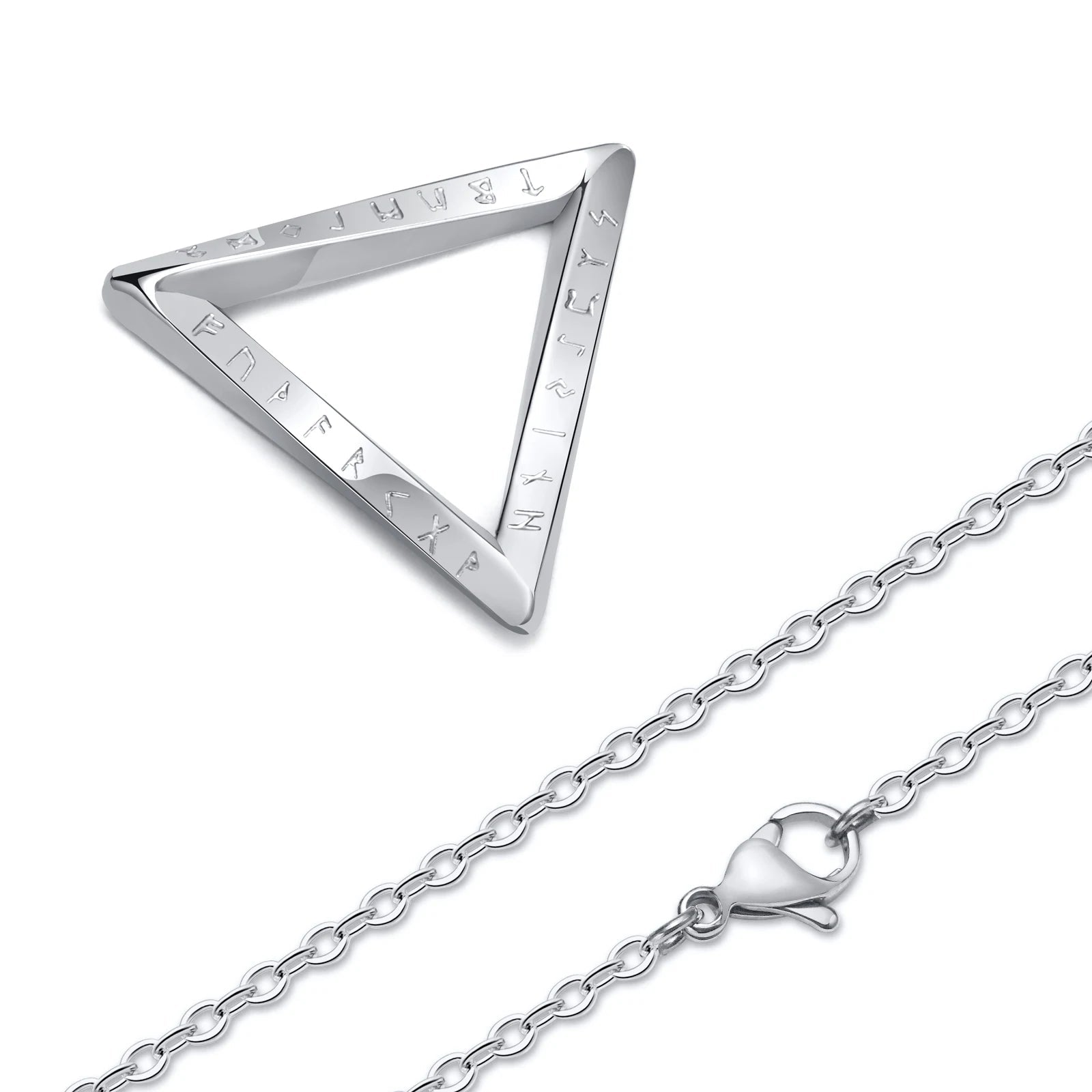 Nordic Rune Triangle Charm Necklace - ATLAS 1