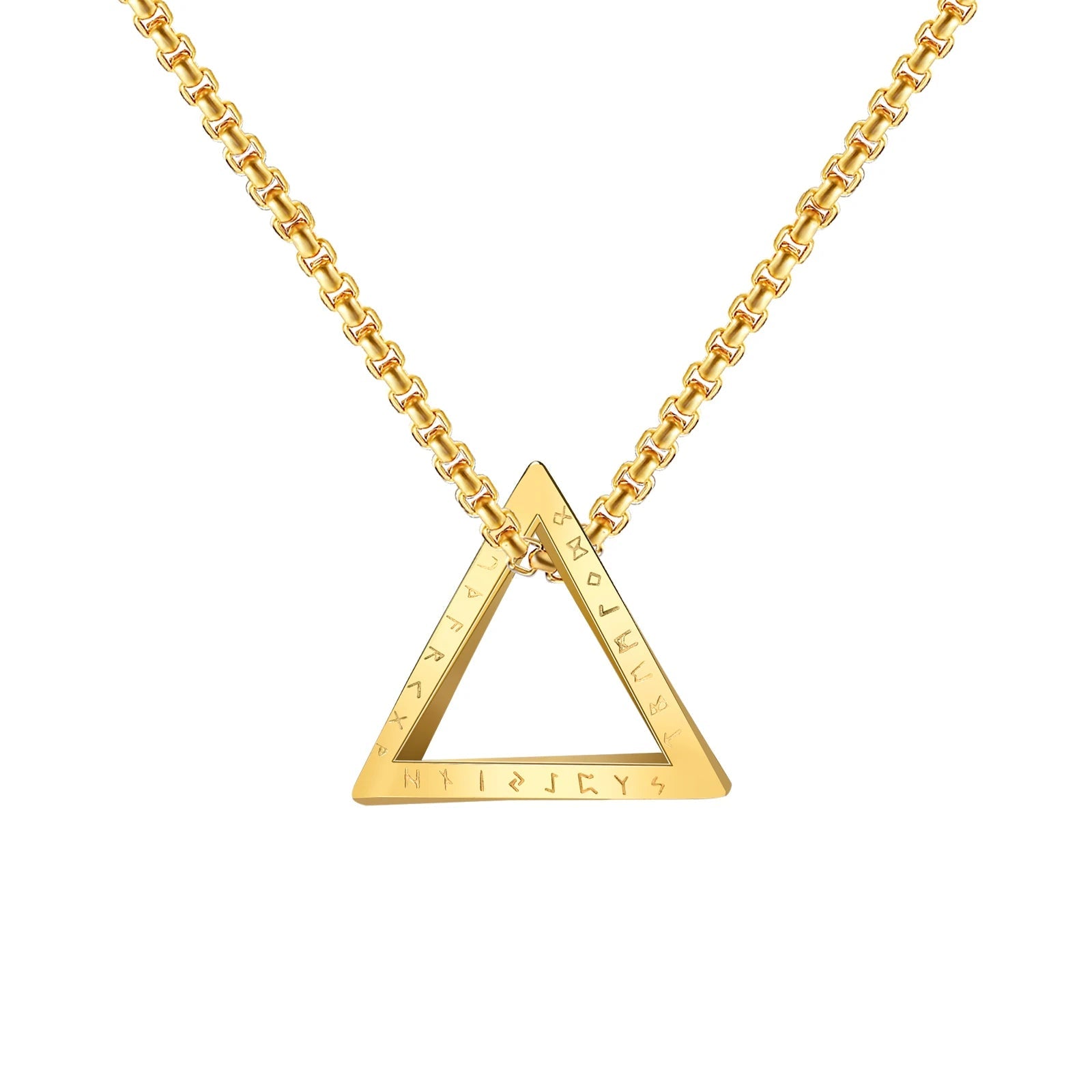 Nordic Rune Triangle Charm Necklace - ATLAS 1