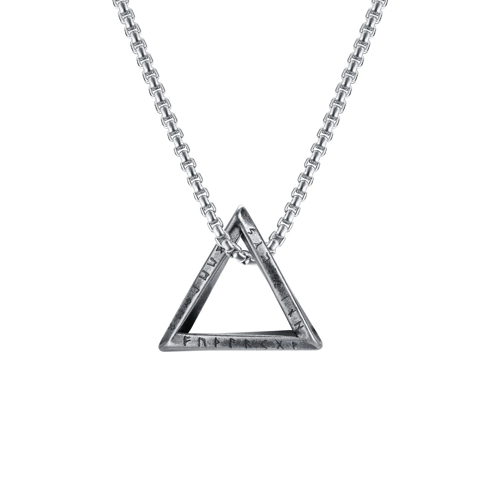Nordic Rune Triangle Charm Necklace - ATLAS 1