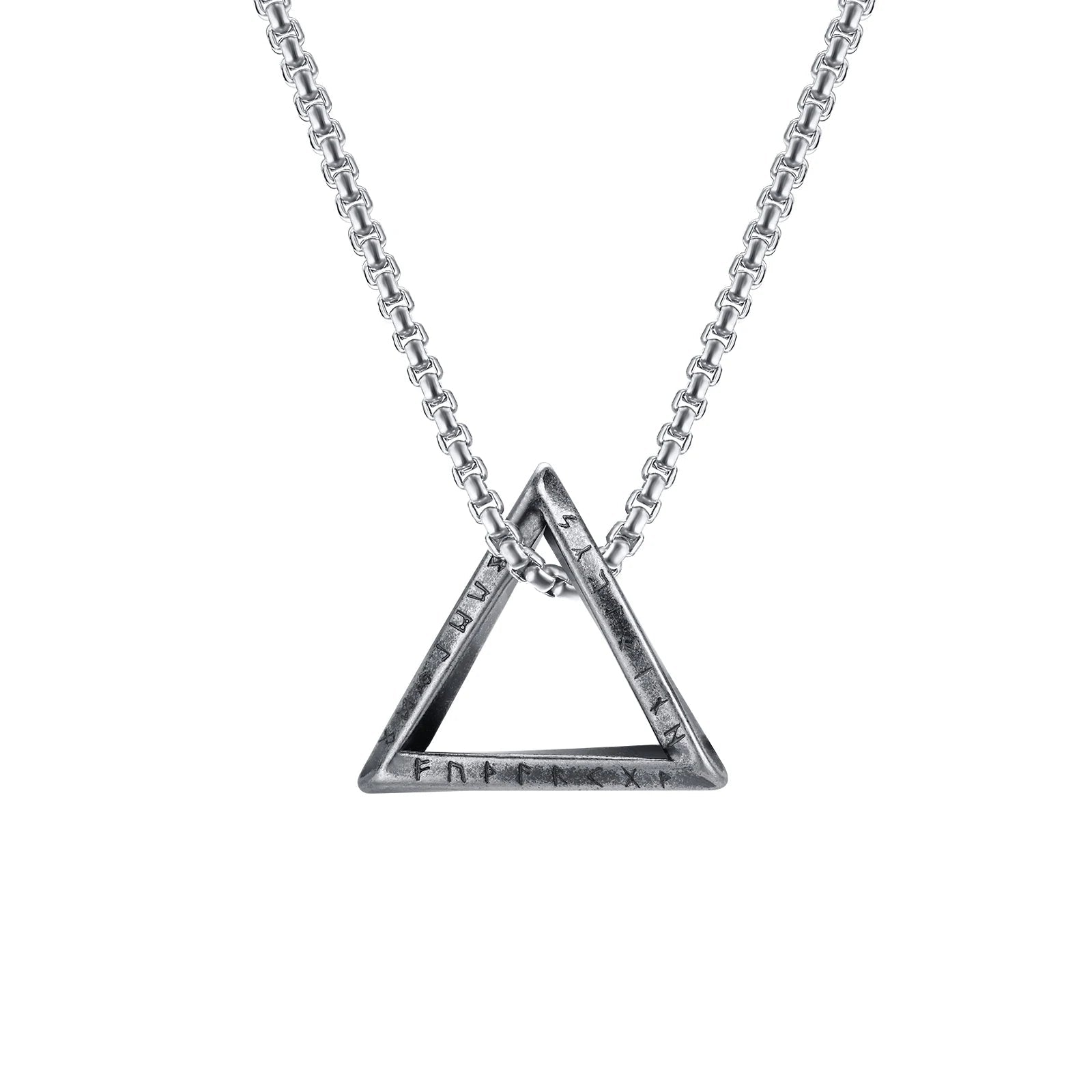 Nordic Rune Triangle Charm Necklace - ATLAS 1