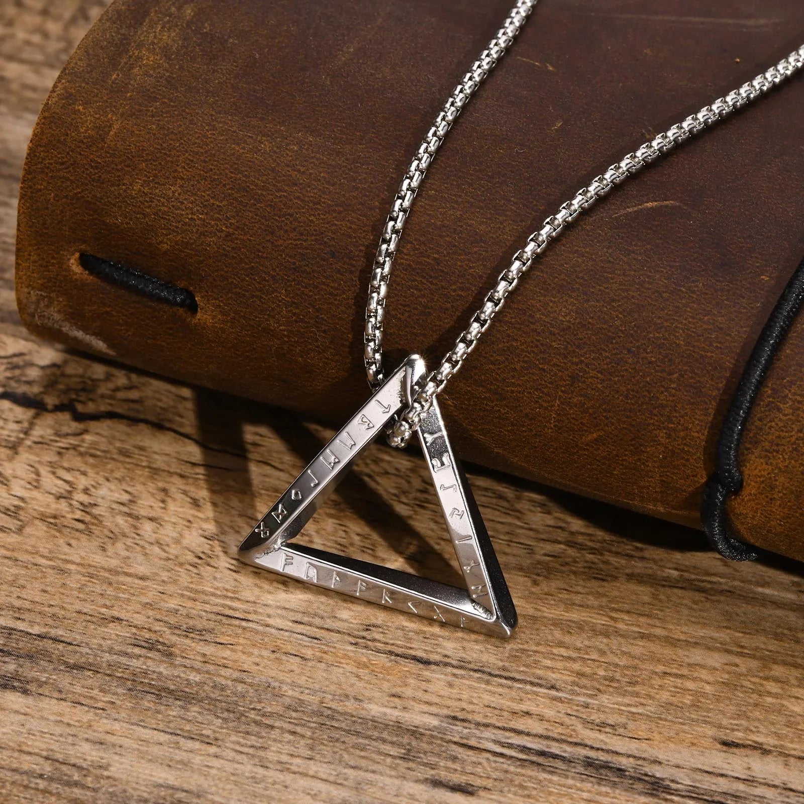Nordic Rune Triangle Charm Necklace - ATLAS 1