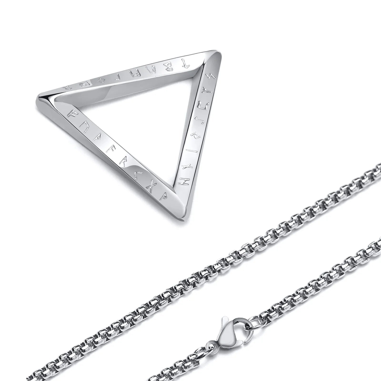 Nordic Rune Triangle Charm Necklace - ATLAS 1