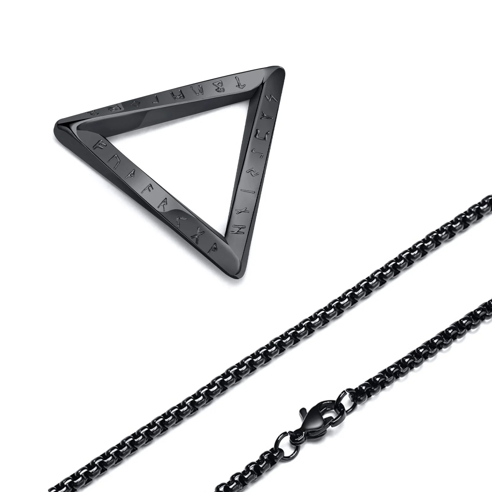 Nordic Rune Triangle Charm Necklace - ATLAS 1
