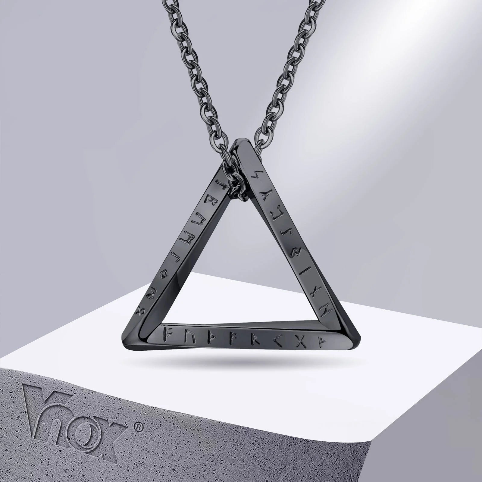Nordic Rune Triangle Charm Necklace - ATLAS 1