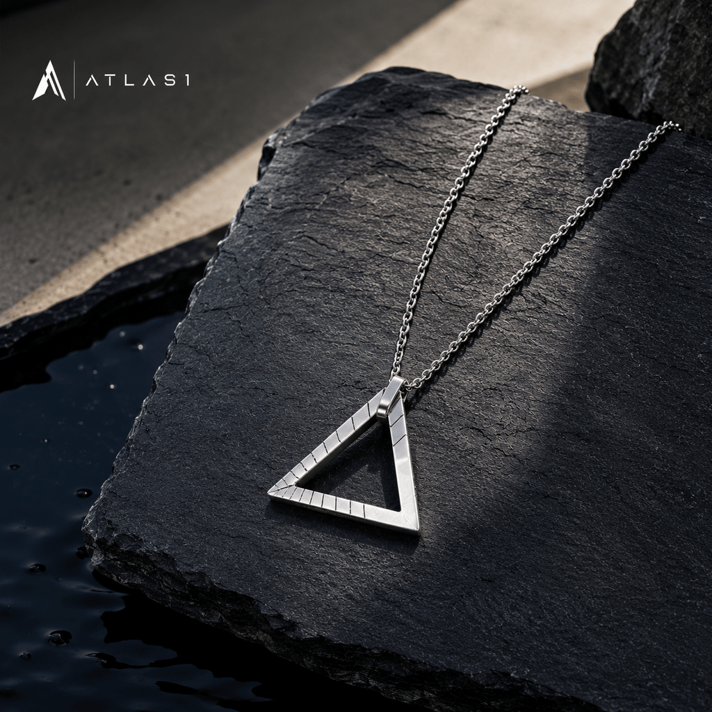 Nordic Rune Triangle Charm Necklace - ATLAS 1