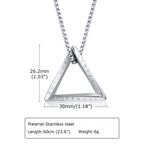Nordic Rune Triangle Charm Necklace - ATLAS 1