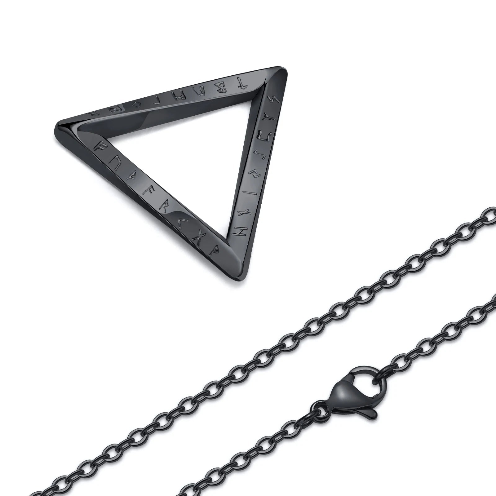 Nordic Rune Triangle Charm Necklace - ATLAS 1