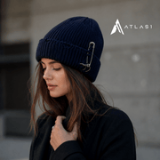 Oversized Pin Warm Knitted Techwear Beanie