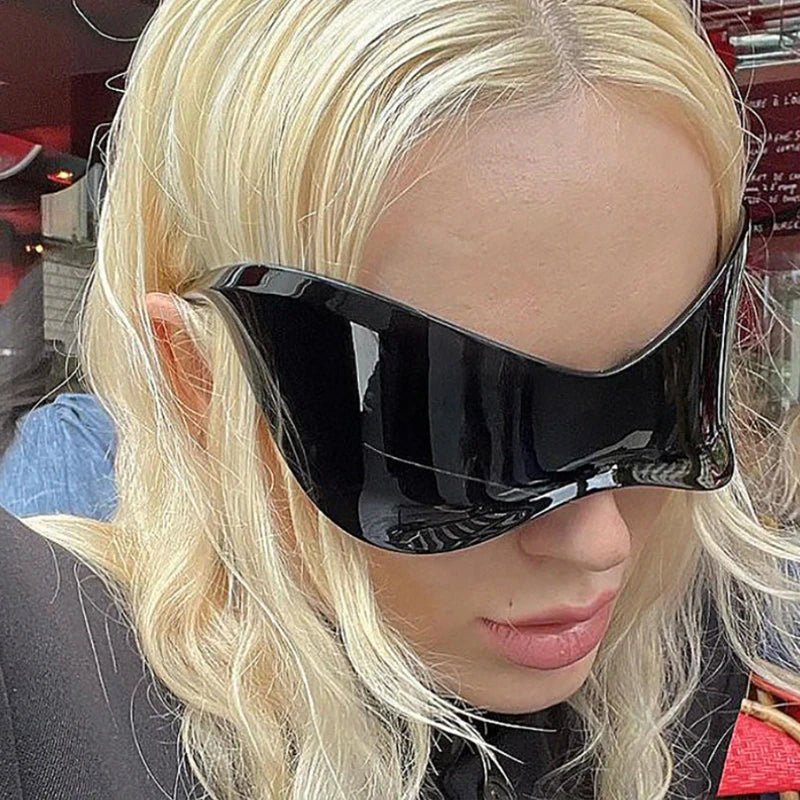 Oversized Punk Rimless One Piece Sunglasses - ATLAS 1