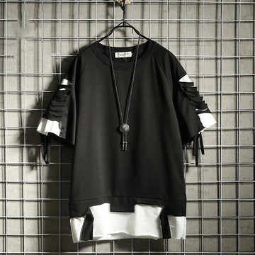Oversized Ripped Loose Summer Techwear T Shirt - ATLAS 1