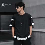 เสื้อยืด Techwear Oversize ฉีกขาด สไตล์ฤดูร้อน