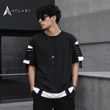Oversized Ripped Loose Summer Techwear T Shirt - ATLAS 1