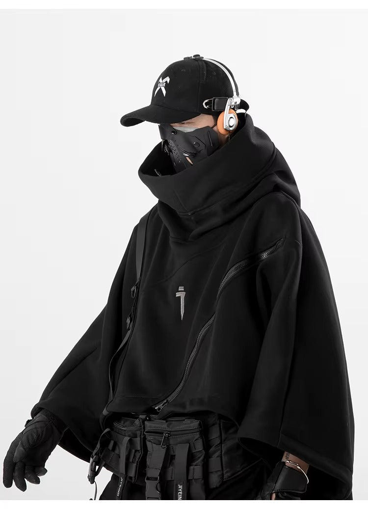 Oversized Techwear Hoodie With Straps - ATLAS 1