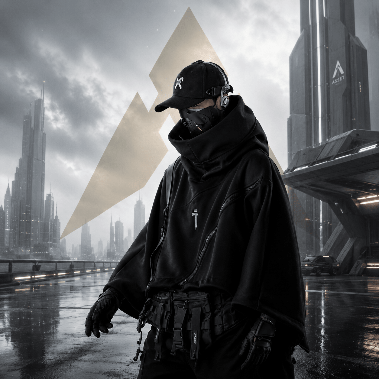 Oversized Techwear Hoodie With Straps - ATLAS 1