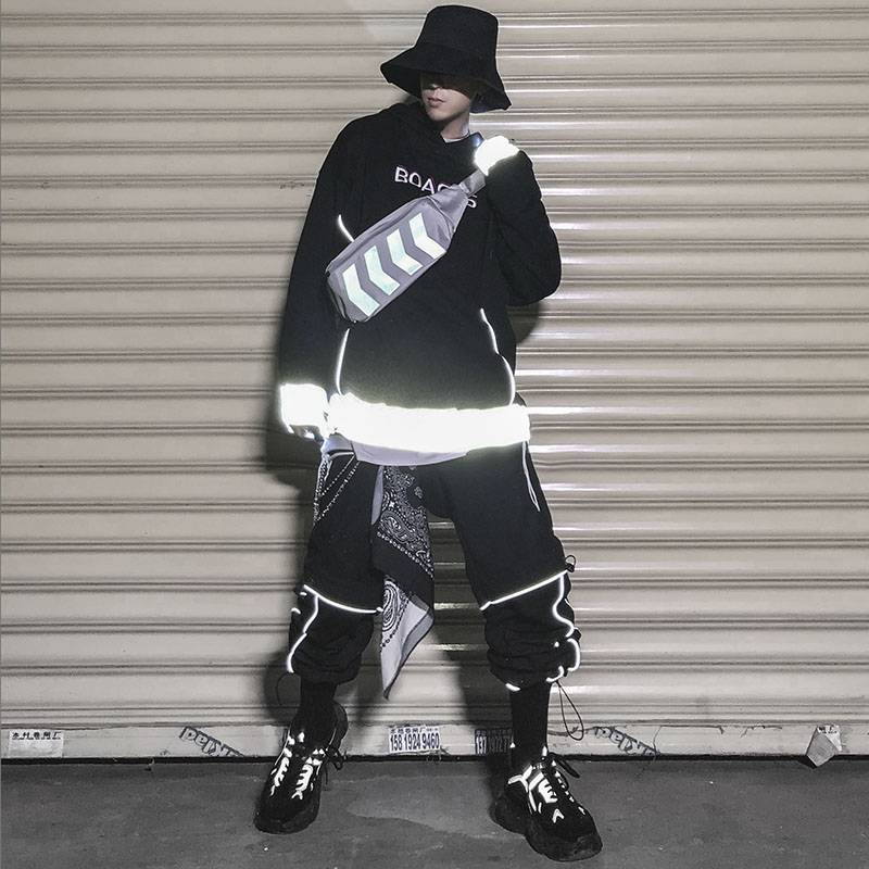 Oxford Reflective Stripes Techwear Waist Bag - ATLAS 1