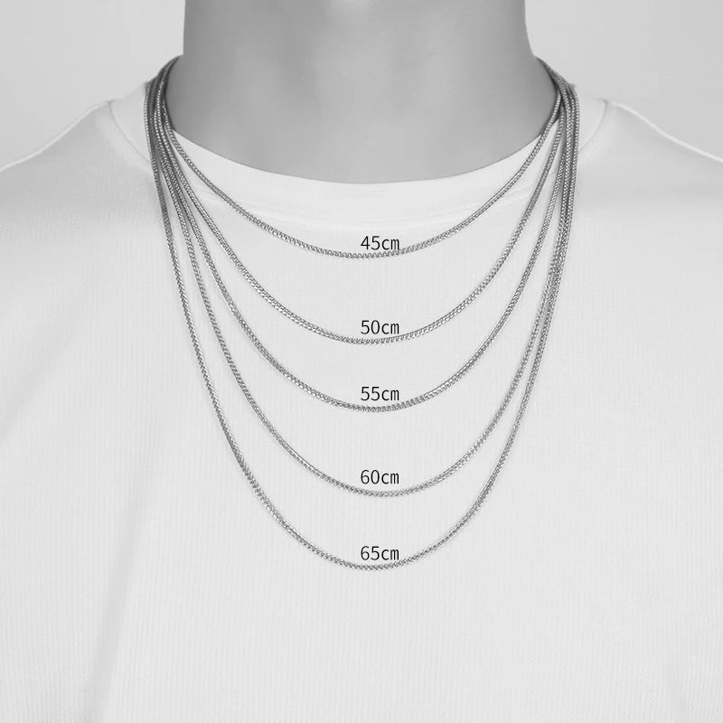 Polished Tungsten Engraved Pendant Chain Necklace - ATLAS 1 - Techwear Store