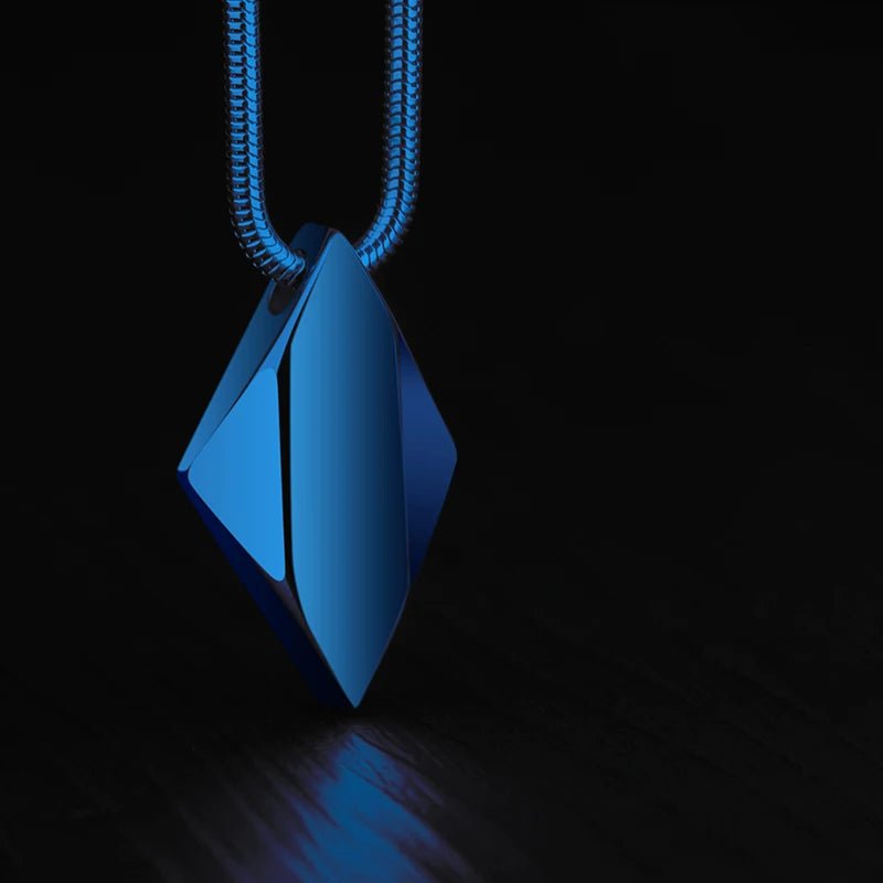 Polished Tungsten Engraved Pendant Chain Necklace - ATLAS 1 - Techwear Store