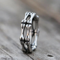 Punk Fishbone Wedding Band Ring - ATLAS 1