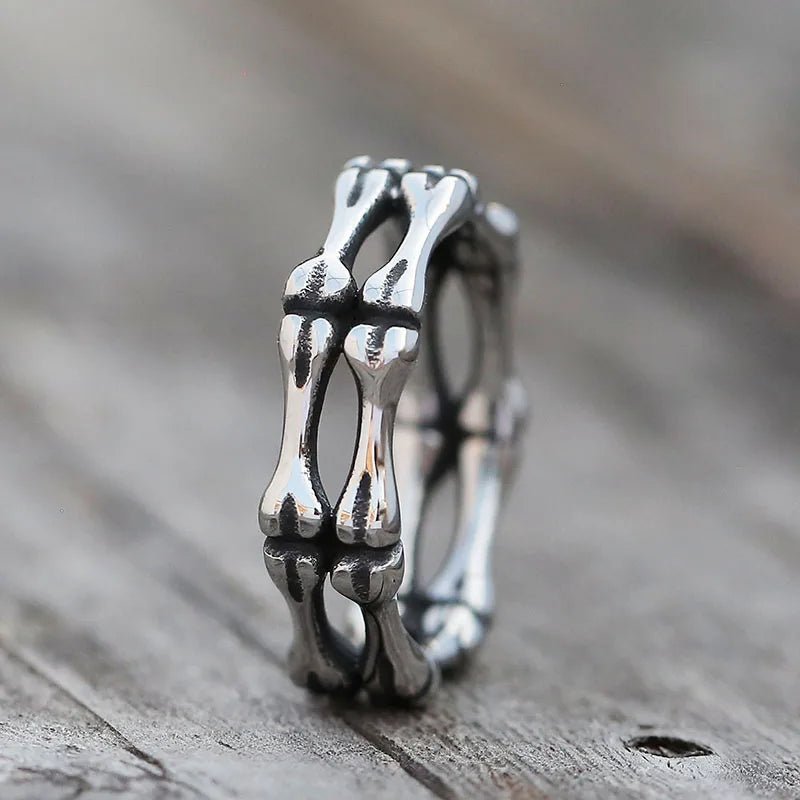 Punk Fishbone Wedding Band Ring - ATLAS 1