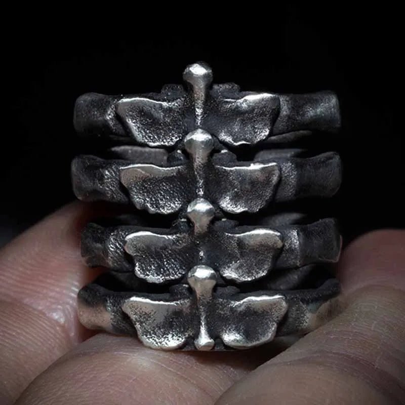 Punk Fishbone Wedding Band Ring - ATLAS 1