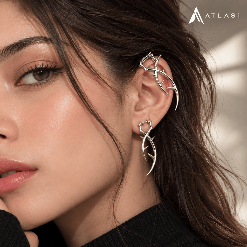 Punk Gothic Irregular Thorn Dangle Earrings - ATLAS 1