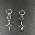 Punk Grunge Rivet Chain Drop Earrings - ATLAS 1