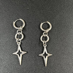 Punk Grunge Rivet Chain Drop Earrings - ATLAS 1